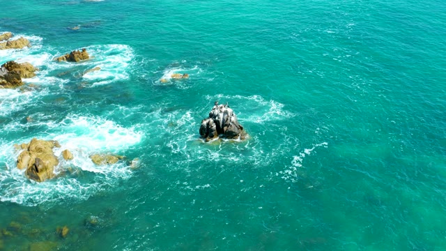 MARQUIS LOS CABOS MEXICO-2021: Waves Crashing on Rocky Ocean Formations