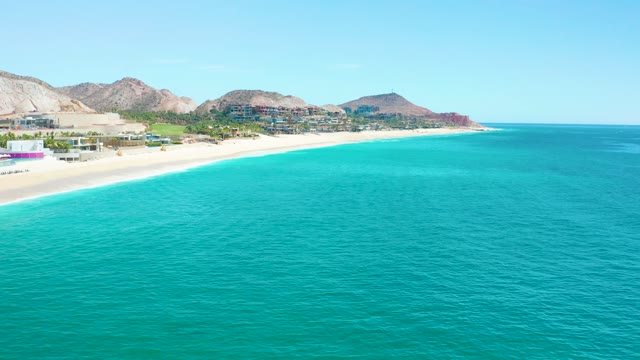 MARQUIS LOS CABOS MEXICO-2021: Gentle Ocean Waves Lapping Sandy Shore