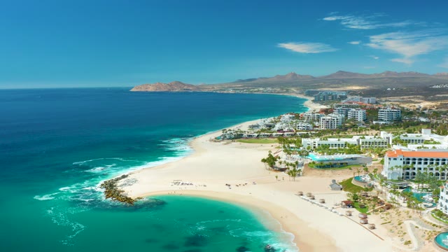 MARQUIS LOS CABOS MEXICO-2021: Beachgoers Gradually Leaving Coastal Resort Area