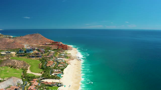 MARQUIS LOS CABOS MEXICO-2021: Coastal Landscape with Beach and Ocean Waves