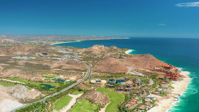 MARQUIS LOS CABOS MEXICO-2021: Car Driving Along Coastal Road