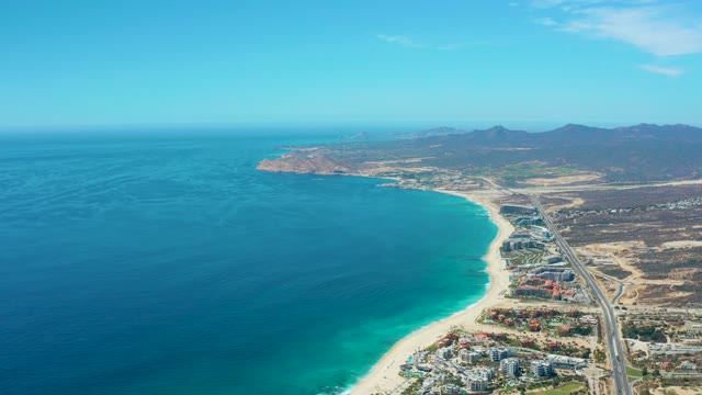MARQUIS LOS CABOS MEXICO-2021: Coastal Shoreline with Beach and Highway