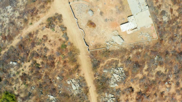 CABO SAN LUCAS BCS MEXICO-2021: Aerial Approach to Small Structure in Dry Landscape
