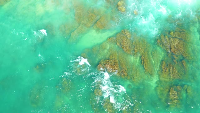 DREAMS LOS CABOS BCS MEXICO-2021: Waves Moving Across Rocky Ocean Floor