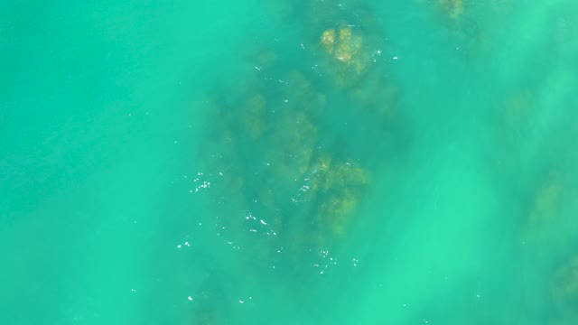 DREAMS LOS CABOS BCS MEXICO-2021: Overhead View of Submerged Rocks in Clear Turquoise Water