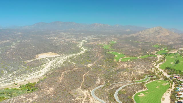 DREAMS LOS CABOS BCS MEXICO-2021: Golf Course and Winding Roads in Mountainous Terrain