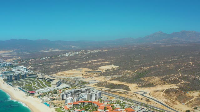 DREAMS LOS CABOS BCS MEXICO-2021: Beachfront Development, Hills, and Ocean From Above