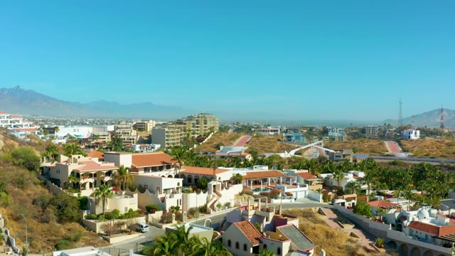 SAN JOSE DEL CABO BCS MEXICO-2021: Hillside Residential Neighborhood with Red-tiled Roofs