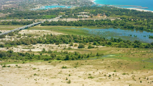 SAN JOSE DEL CABO BCS MEXICO-2021: Receding Water in Coastal Wetland Landscape