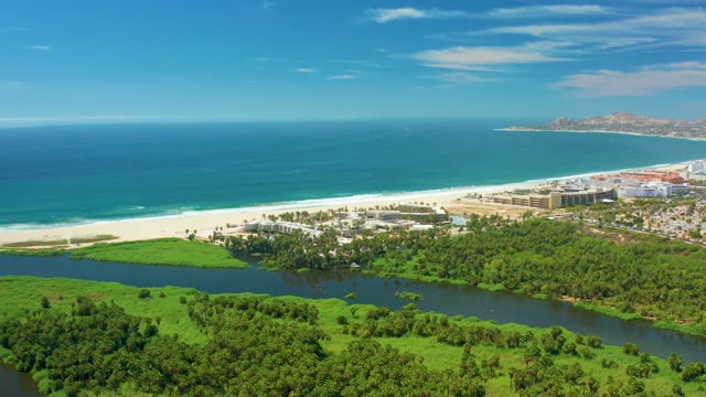 SAN JOSE DEL CABO BCS MEXICO-2021: Clouds Drifting Over Ocean and Beach