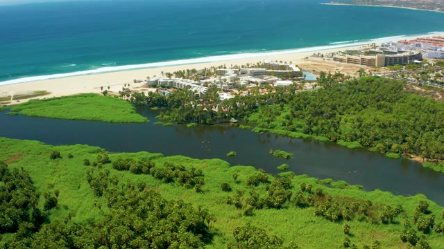 SAN JOSE DEL CABO BCS MEXICO-2021: Beach and River with Shifting Coastal Structures