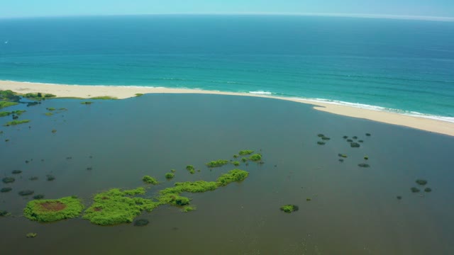 SAN JOSE DEL CABO BCS MEXICO-2021: Coastal Lagoon, Sandy Beach, and Gentle Ocean Waves