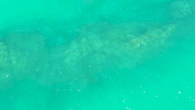 MARQUIS LOS CABOS BCS MEXICO-2021: Underwater View of Rocky Seabed in Turquoise Water
