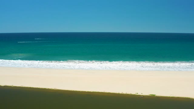 SAN JOSE DEL CABO ESTUARY BCS MEXICO-2021: Coastal Shoreline with Rolling Ocean Waves