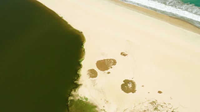 SAN JOSE DEL CABO ESTUARY BCS MEXICO-2021: Sandy Beach and Tidal Pool with Shifting Water