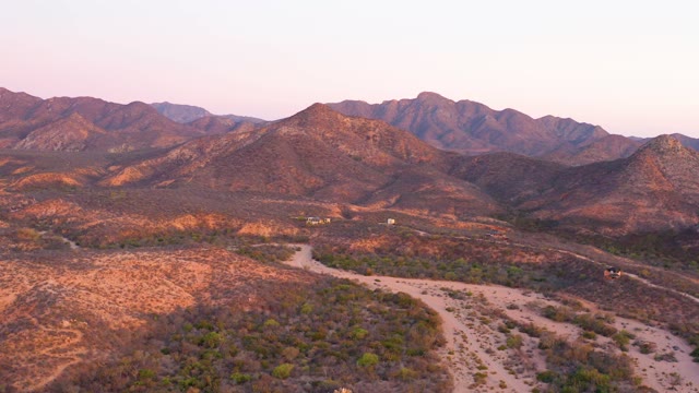 CABO PULMO BCS MEXICO-2021: Vehicles Traveling on a Winding Desert Road