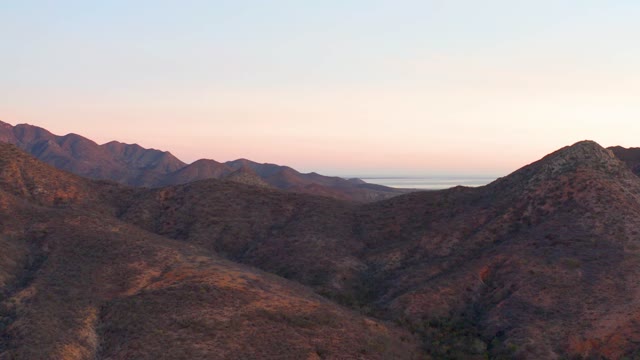 CABO PULMO BCS MEXICO-2021: Rugged Mountain Peaks at Sunset