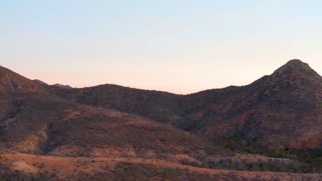 CABO PULMO BCS MEXICO-2021: Desert Mountain Landscape at Dusk