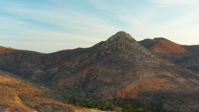 CABO PULMO BCS MEXICO-2021: Arid Mountain Landscape with Aerial Camera Movement