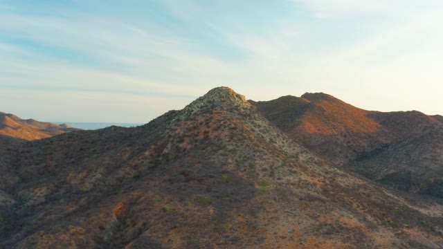 CABO PULMO BCS MEXICO-2021: Rugged Mountain Range in Golden Light