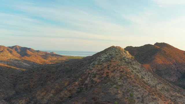 CABO PULMO BCS MEXICO-2021: Desert Mountain Range with Distant Water