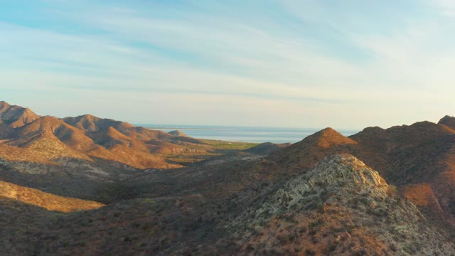 CABO PULMO BCS MEXICO-2021: Rugged Mountain Valley and Distant Water