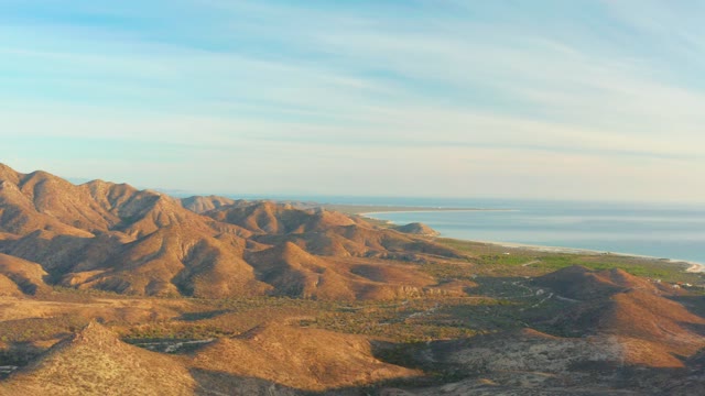 CABO PULMO BCS MEXICO-2021: Coastal Mountain Range with Ocean View From Above