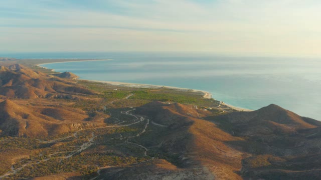 CABO PULMO BCS MEXICO-2021: Coastal Mountain Range Overlooking Ocean and Beach