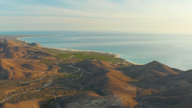 CABO PULMO BCS MEXICO-2021: Coastal Mountain Range with Beach and Ocean