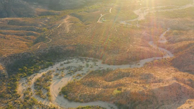 CABO PULMO BCS MEXICO-2021: Winding River Through Arid Hillscape