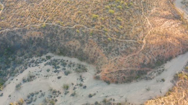 CABO PULMO BCS MEXICO-2021: Dry Riverbed Winding Through Arid Hills