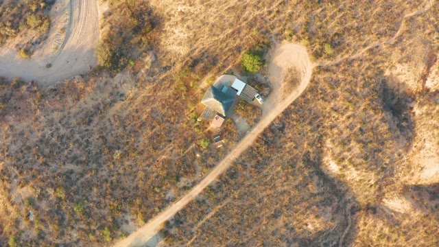 CABO PULMO BCS MEXICO-2021: Rural Dirt Road and Small Building in Arid Terrain