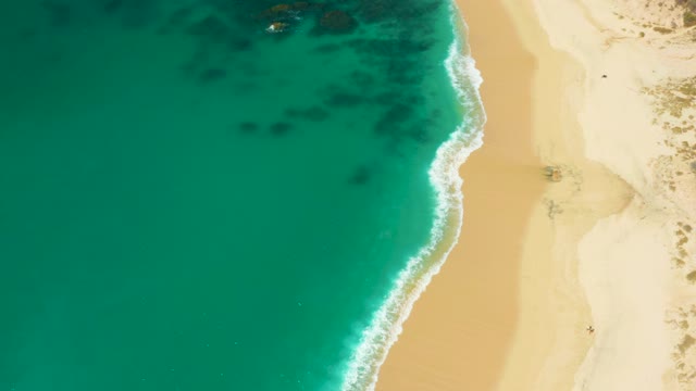 HILTON LOS CABOS MEXICO-2021: Gentle Waves on Turquoise Ocean and Sandy Beach