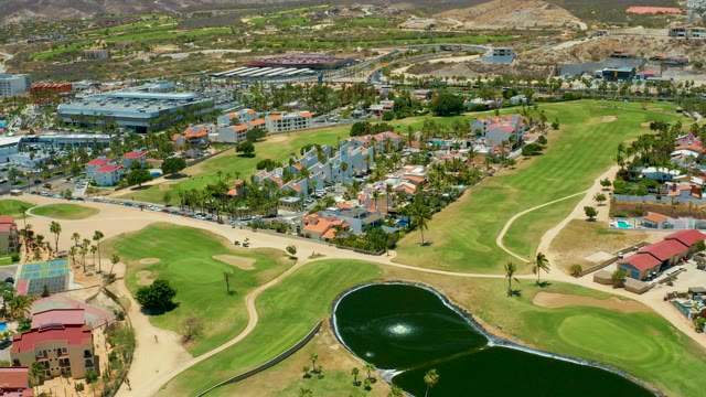 SAN JOSE DEL CABO BCS MEXICO-2021: Golf Course and Residential Neighborhood Aerial Pan