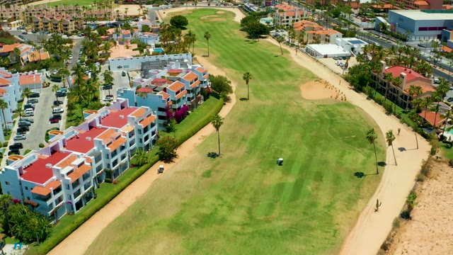 SAN JOSE DEL CABO BCS MEXICO-2021: Golf Cart Moving Along Coastal Course