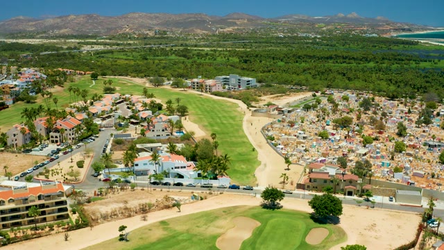 SAN JOSE DEL CABO BCS MEXICO-2021: Golf Course, Residential Area, and Beach with Ocean View
