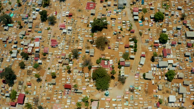 SAN JOSE DEL CABO BCS MEXICO-2021: Dense Settlement of Small Huts on Arid Land