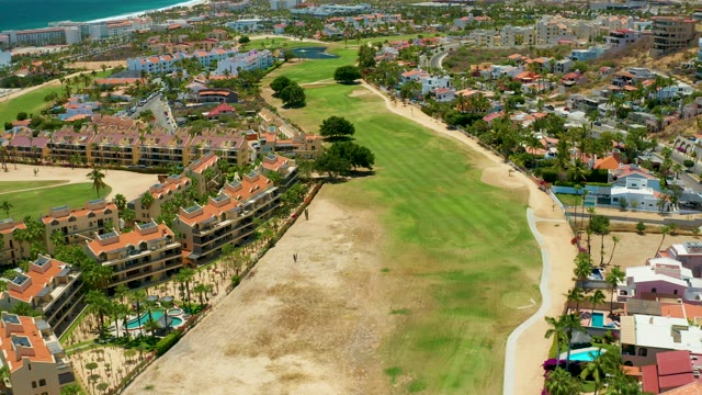 SAN JOSE DEL CABO BCS MEXICO-2021: Golf Course and Residential Area Aerial Pan