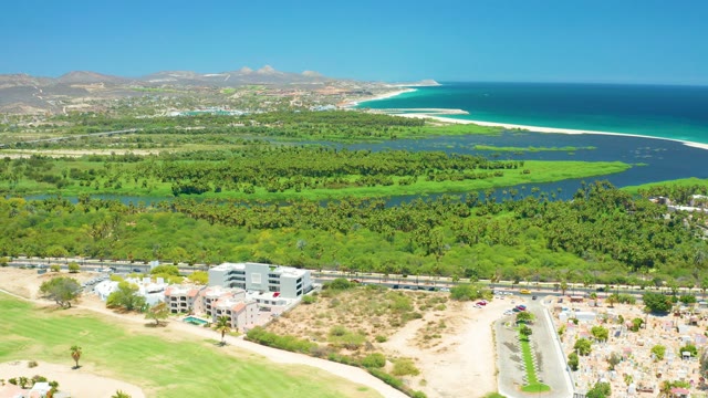 SAN JOSE DEL CABO BCS MEXICO-2021: Coastal Lagoon and Urban Development Along Shore