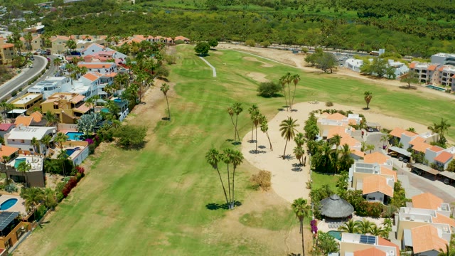 SAN JOSE DEL CABO BCS MEXICO-2021: Residential Neighborhood and Golf Course Aerial Pan