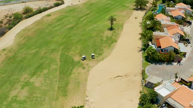 SAN JOSE DEL CABO BCS MEXICO-2021: Golf Course and Residential Area with Changing Vegetation