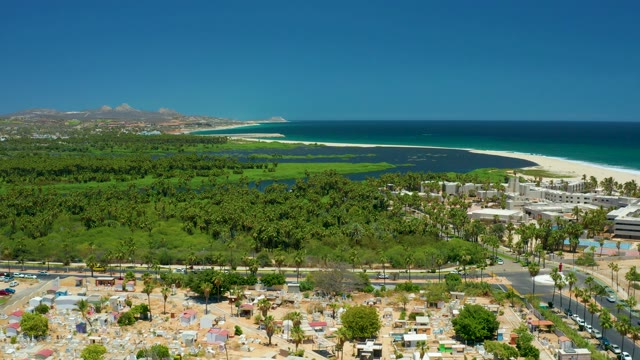 SAN JOSE DEL CABO BCS MEXICO-2021: Beachgoers Gradually Leaving the Coastal Area