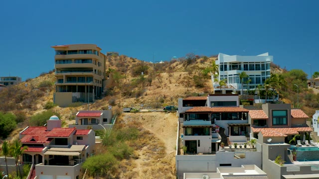 SAN JOSE DEL CABO BCS MEXICO-2021: Residential Buildings on a Dry Hillside