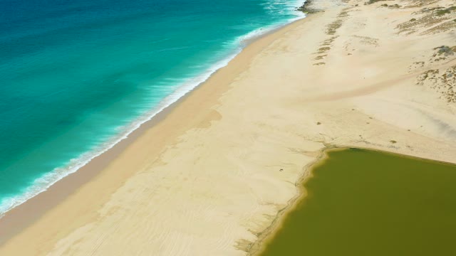 LA LAGUNA BEACH LOS CABOS MEXICO-2021: Sandy Shore, Turquoise Ocean, and Lagoon