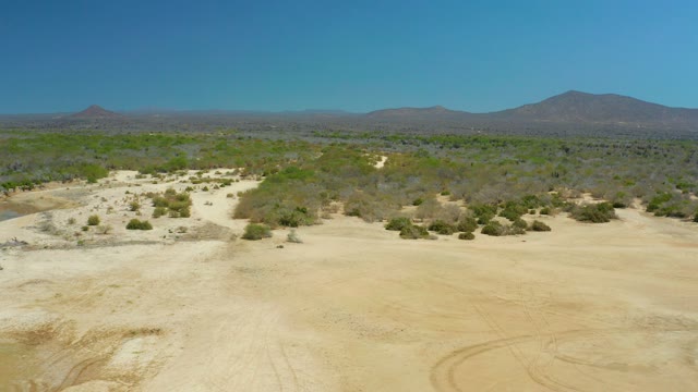 LA LAGUNA BEACH LOS CABOS MEXICO-2021: Vehicle Traversing Dry Bushy Terrain