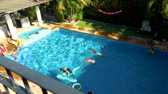 SAN JOSE DEL CABO BCS MEXICO-2020: Backyard Pool Birthday Celebration with Swimmers