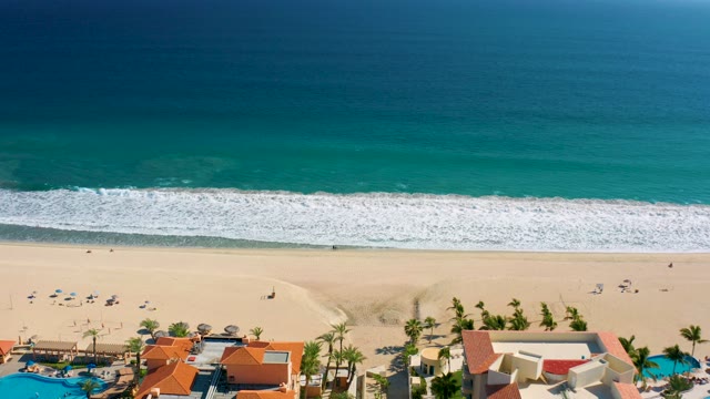 SAN JOSE DEL CABO MEXICO-2020: Beach and Ocean Waves with Shifting Vantage