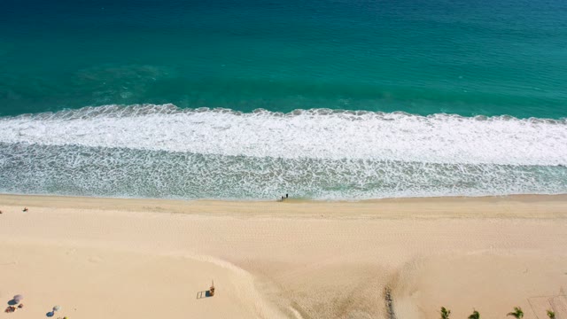 SAN JOSE DEL CABO MEXICO-2020: Overhead View of Sandy Beach and Ocean