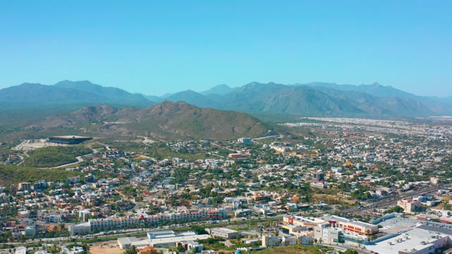 SAN JOSE DEL CABO MEXICO-2020: Urban Landscape with Distant Mountains