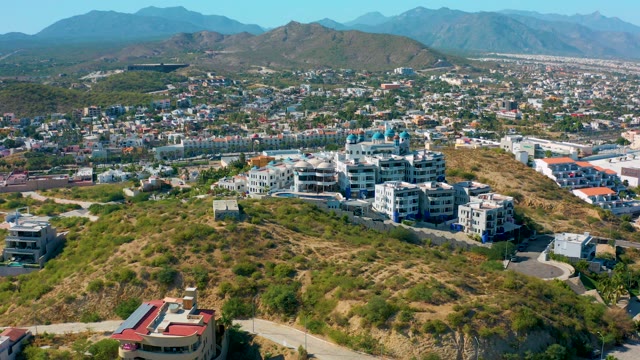 SAN JOSE DEL CABO MEXICO-2020: Hillside Residential Area Under Clearing Sky